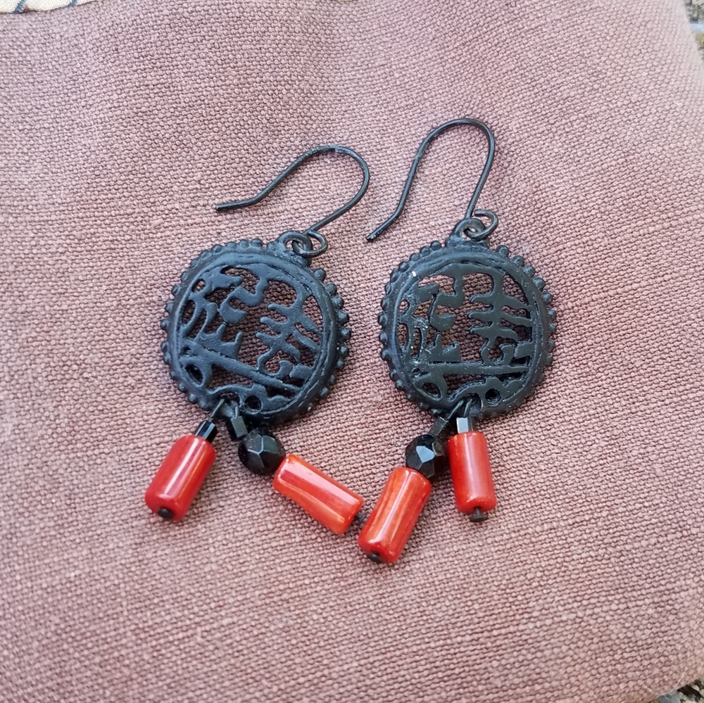 Chico's Circular Beaded Earrings